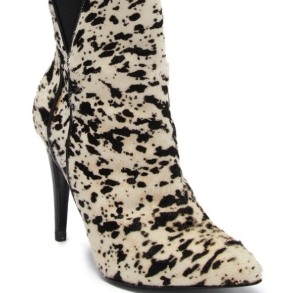 Halston Heritage Val Calf Hair Pointed Toe Boot 9 - Picture 2 of 4